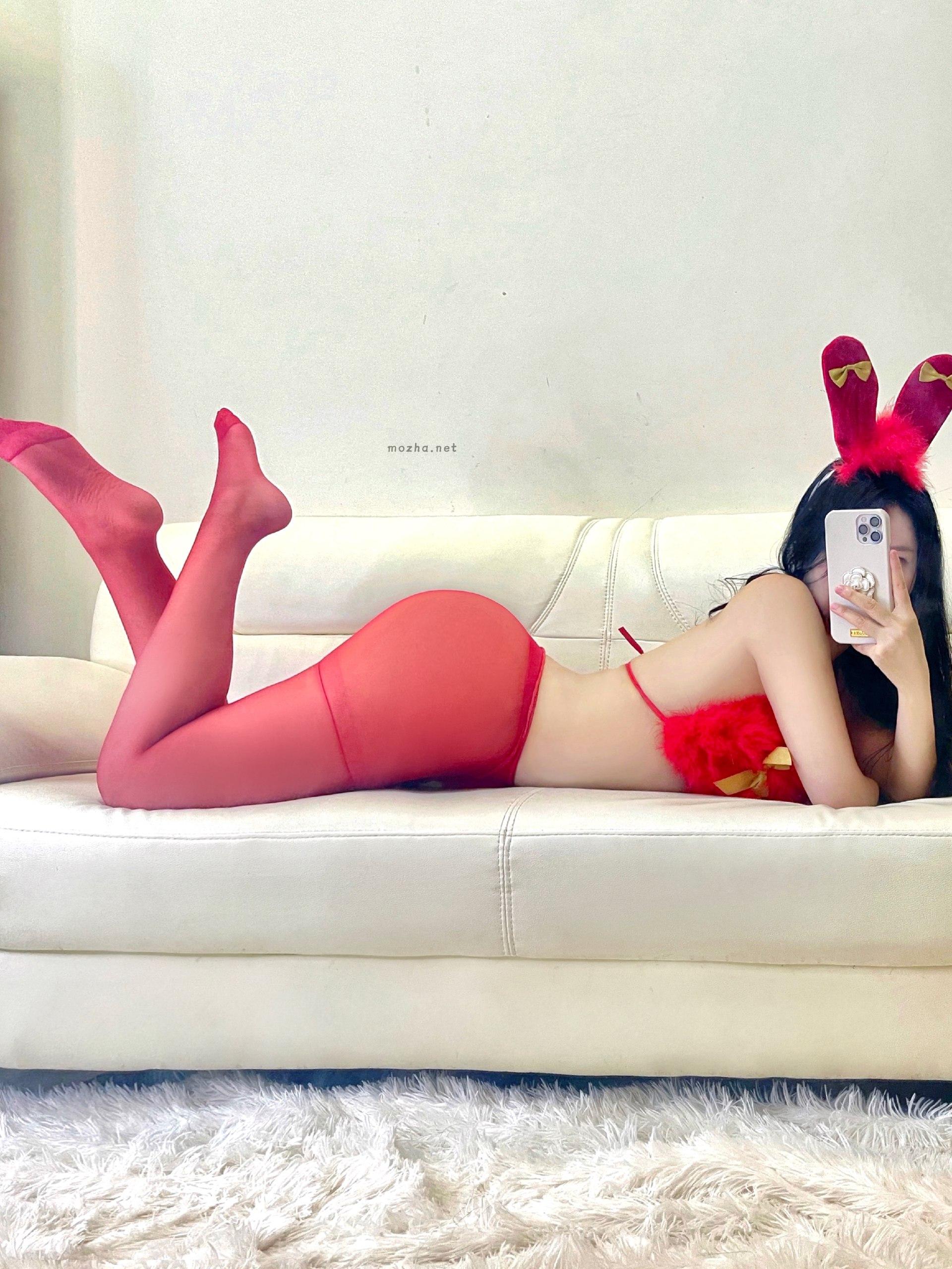 艾拉·isla – 红色兔女郎【8P】